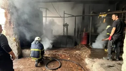 Sinop’ta sanayi sitesinde yangın paniği