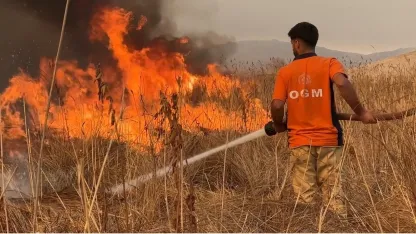 Yüksekova kuş cenneti alevlere teslim: Yangın kontrol altına alınamıyor