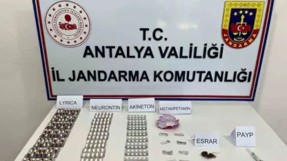 Antalya’da sentetik hap ve esrar ele geçirildi