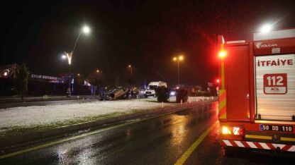 Önce otomobiliyle takla attı, sonra kaza yerinden kaçtı