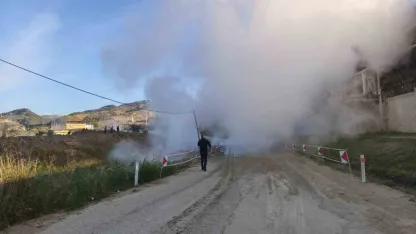 Aydın’da jeotermal iletim hattı patladı