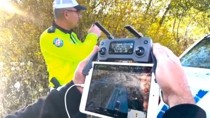 Bayburt’ta drone ile trafik denetimi