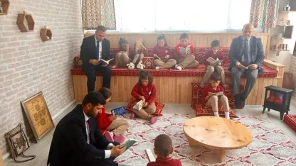 Yeni yapılan kültür odasında kitap okuma etkinliği gerçekleştirildi