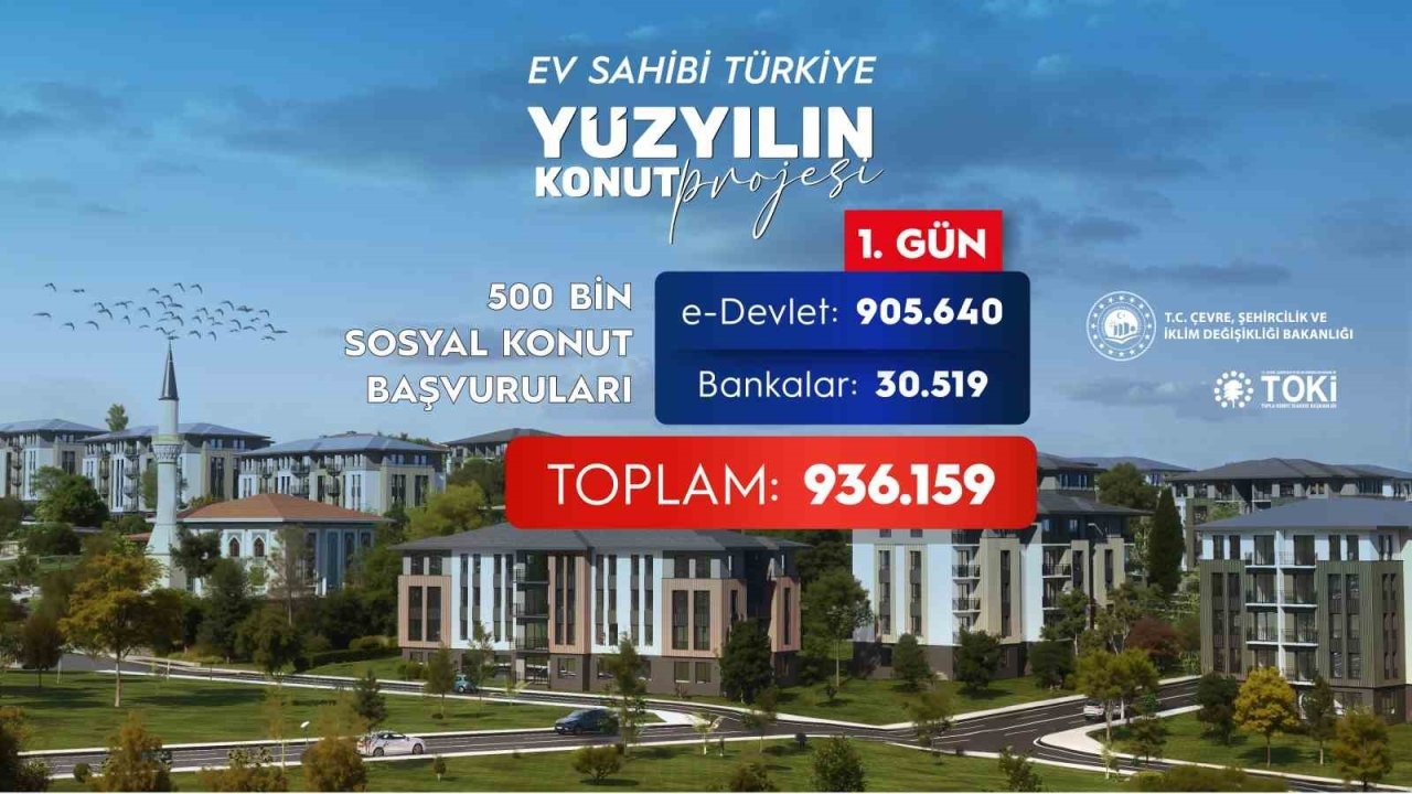 Bakan Kurum: &quot;500 bin sosyal konut için ilk gün 936 bin 159 başvuru yapıldı&quot;