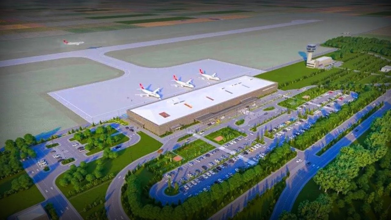 Bayburt-Gümüşhane Havalimanı’nda üstyapı çalışmaları sürüyor