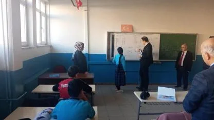 Kaymakam Bayram, eğitim ve altyapı çalışmalarını inceledi