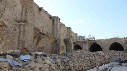 Gazze’nin en eski camisi Büyük Ömer Camii’nde restorasyon çalışmaları başladı
