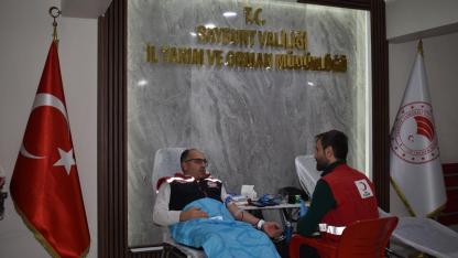 Tarım ve Orman Müdürlüğü personelinden kan bağışı