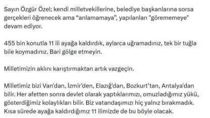 Bakan Kurum: "Tek bir tuğla bile koymadınız, bari gölge etmeyin"