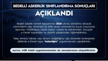 Bedelli askerlik sınıflandırma sonuçları açıklandı