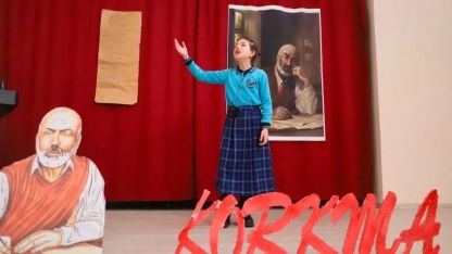 öğrenciler İstiklal Marşı’nı güzel okumak için yarıştı