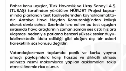 DMM’den "Antalya’da Türk F-16 savaş uçaklarının yoğun uçuş yaptığı" iddiasına yalanlama