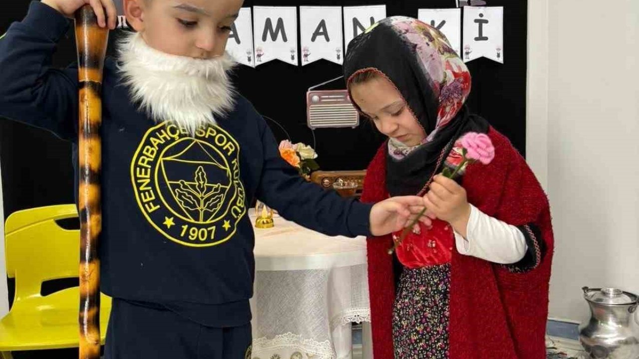 Geçmişle gelecek anaokulunda buluştu: Miniklerin yaşlılar haftası mesaisi