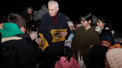 Başkan Memiş çocukların heyecanına ortak oldu