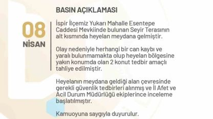 İspir’de korkutan heyelan: 2 konut tahliye edildi