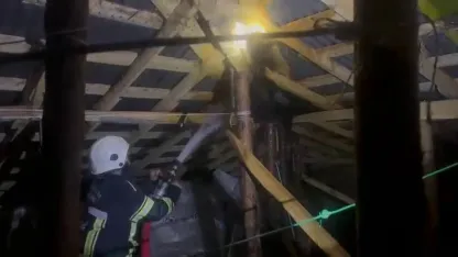 Erzurum’da korkutan yangın