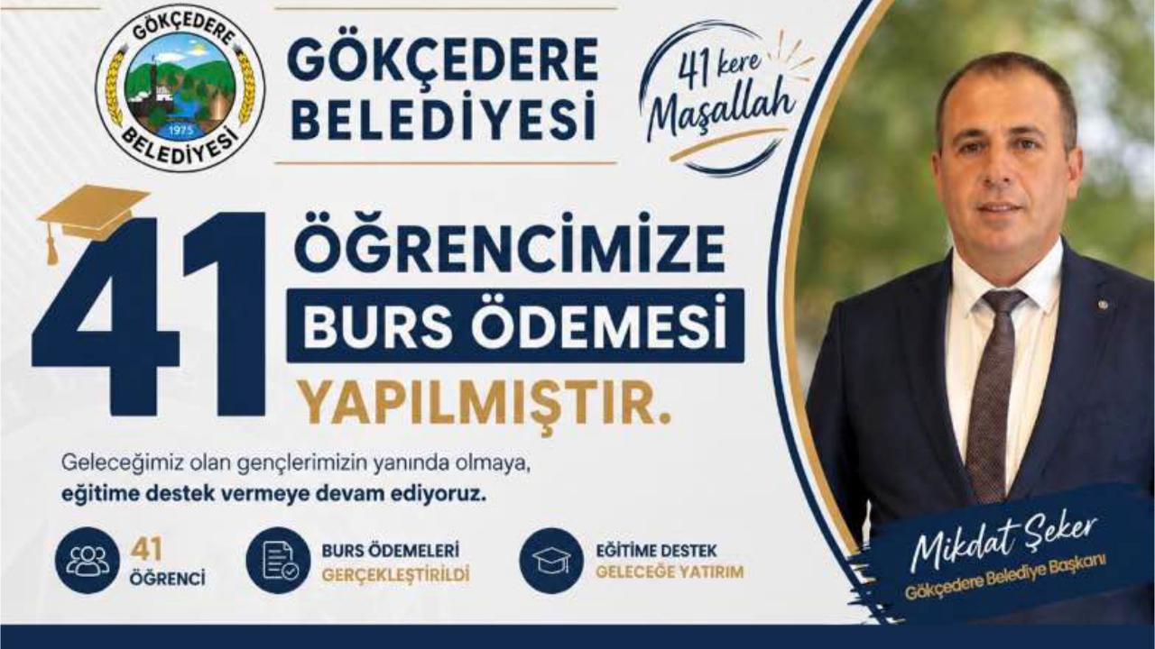 Belediye tarihinin ilk burs ödemesi yapıldı