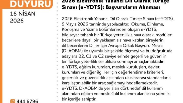 ÖSYM’den Türkiye’de bir ilk: e-YDTS başvuruları açıldı