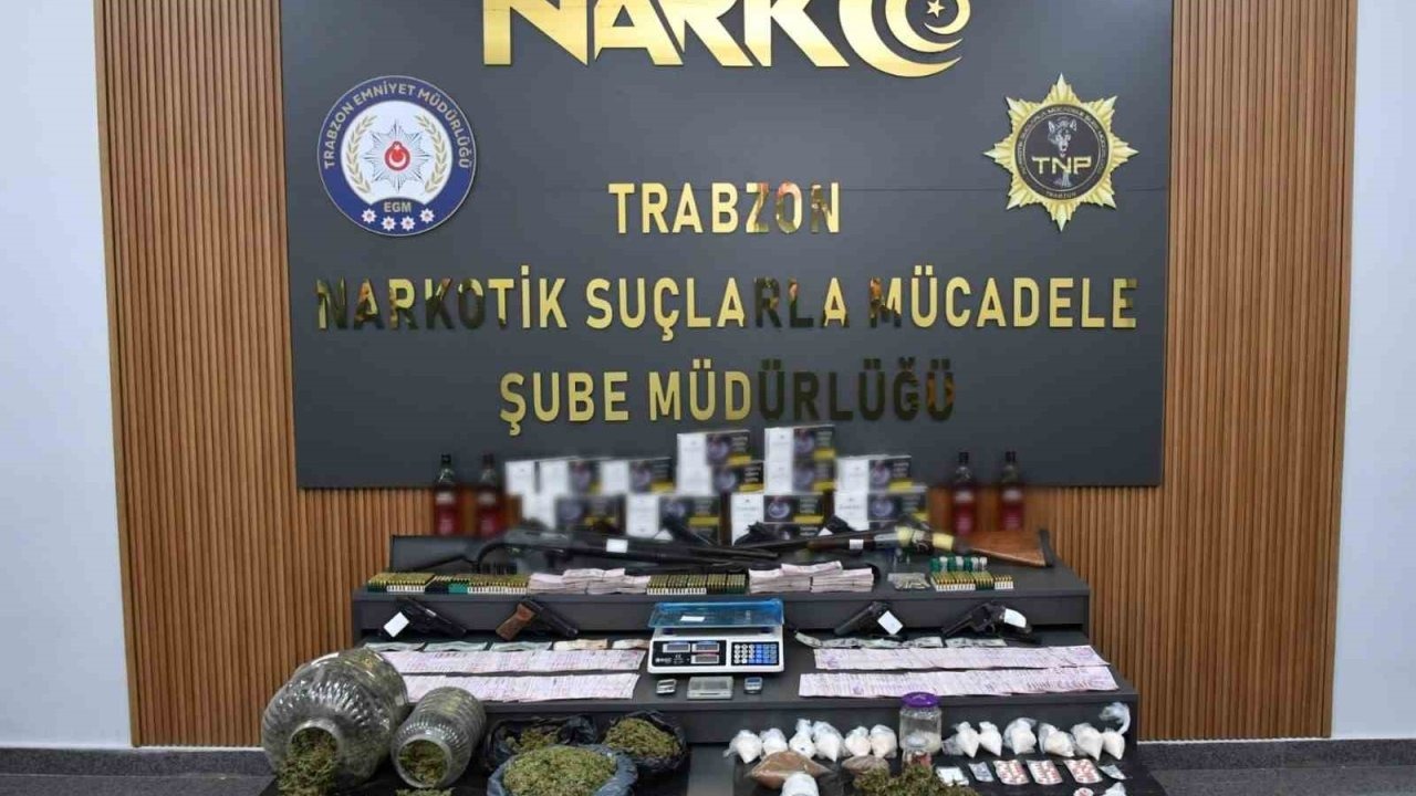 Trabzon merkezli 5 ilde uyuşturucu operasyonu
