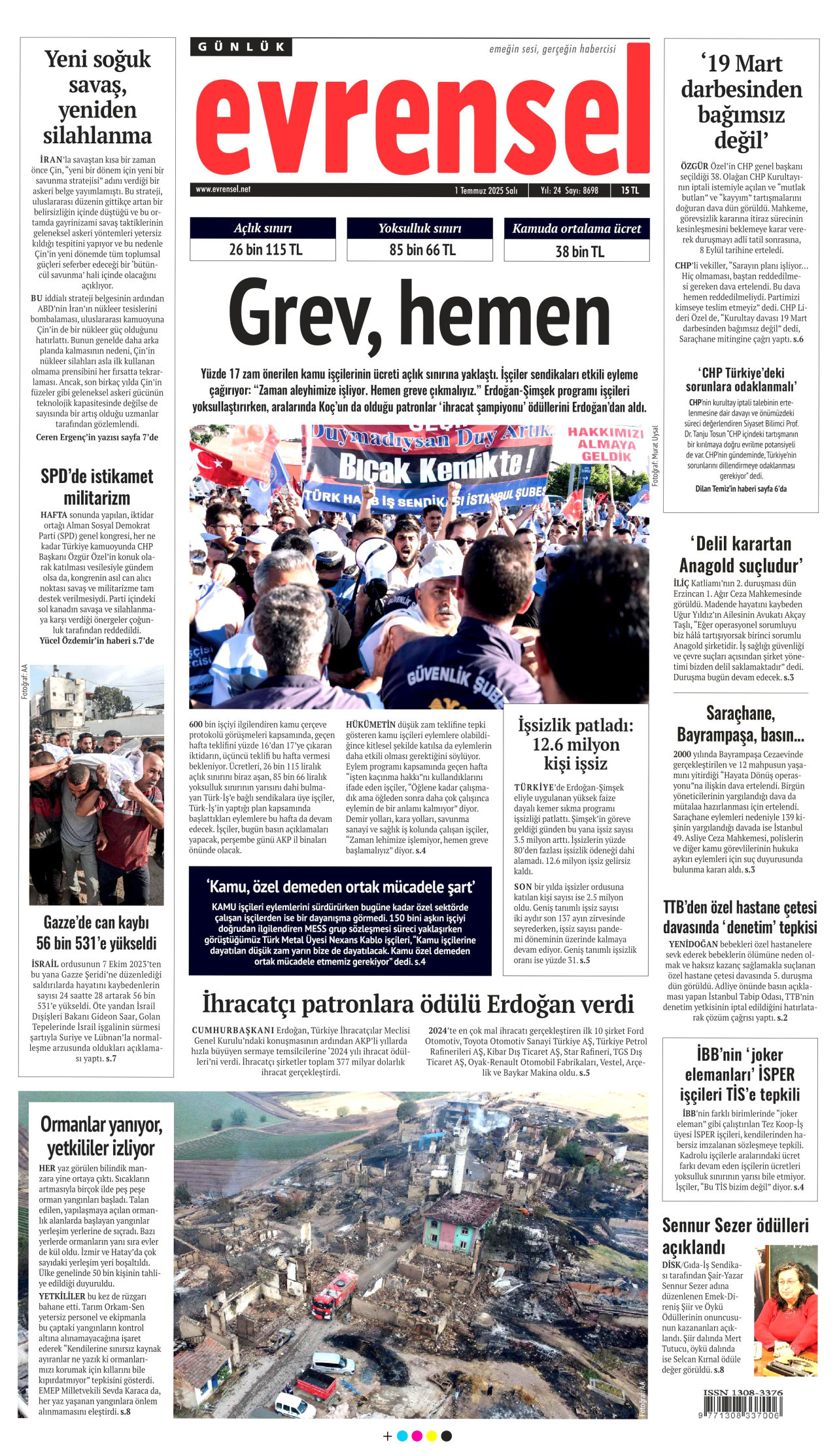 EVRENSEL Gazete Manşeti