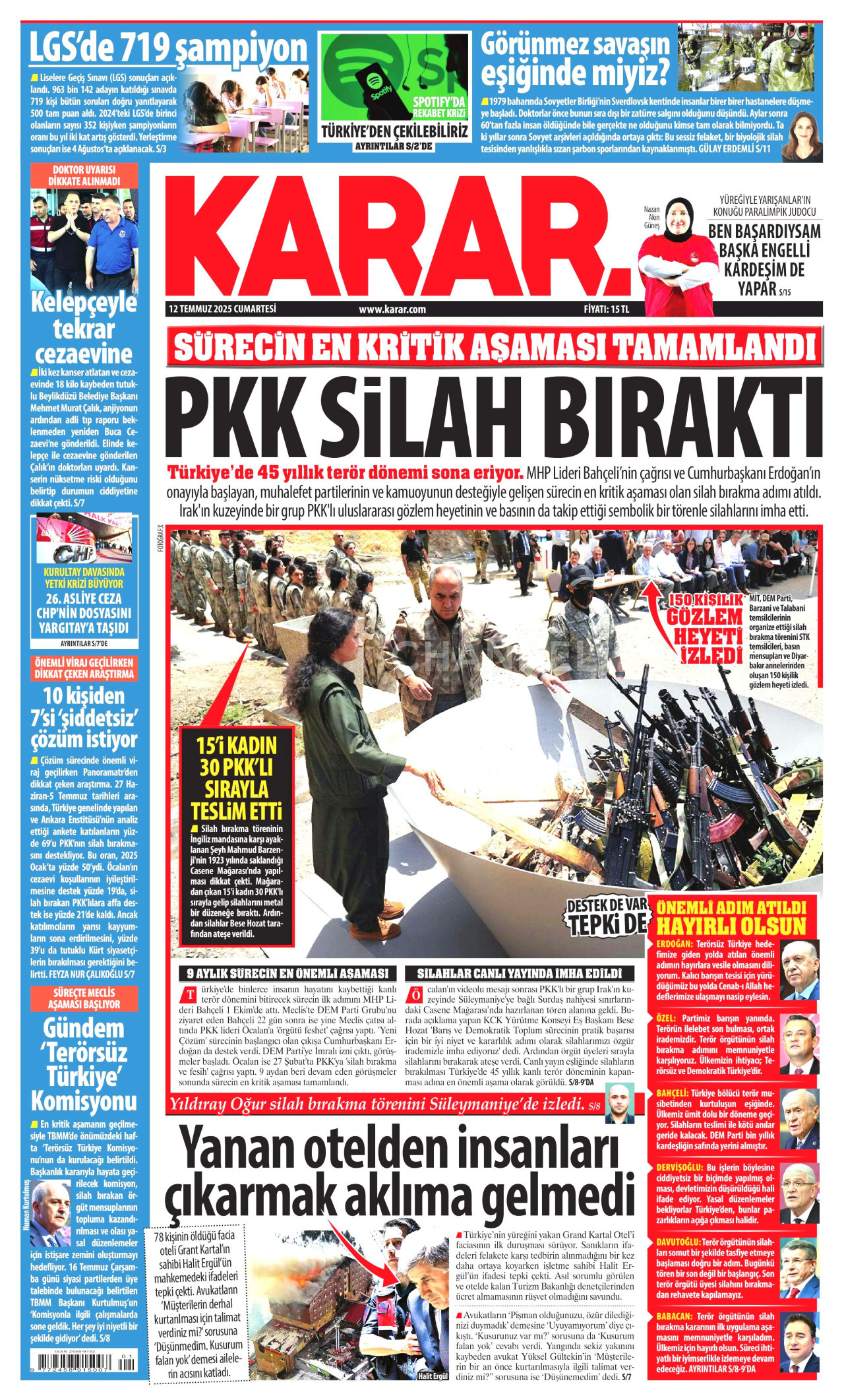 KARAR Gazete Manşeti