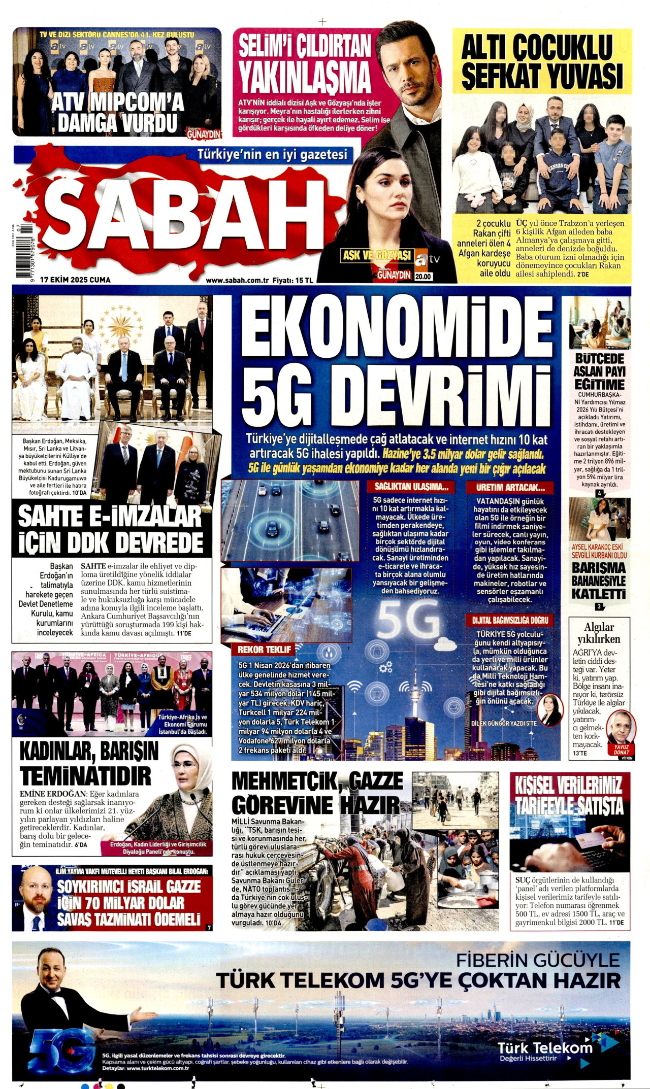 SABAH Gazete Manşeti