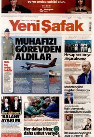 Yeni Şafak Gazetesi Gazete Manşeti