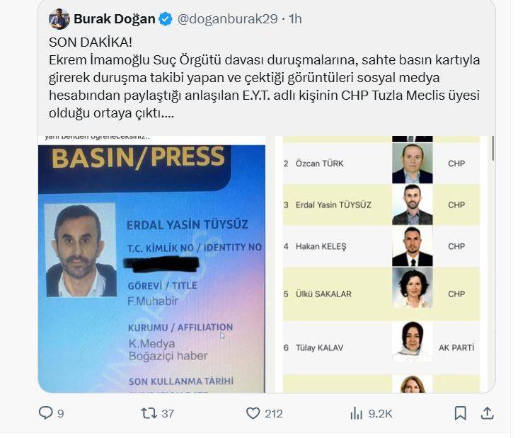 Erdal Yasin Tüysüz kimdir nereli ve ne iş yapıyor? Silivri'deki sahte basın kartı skandalı ve gözaltı nedeni